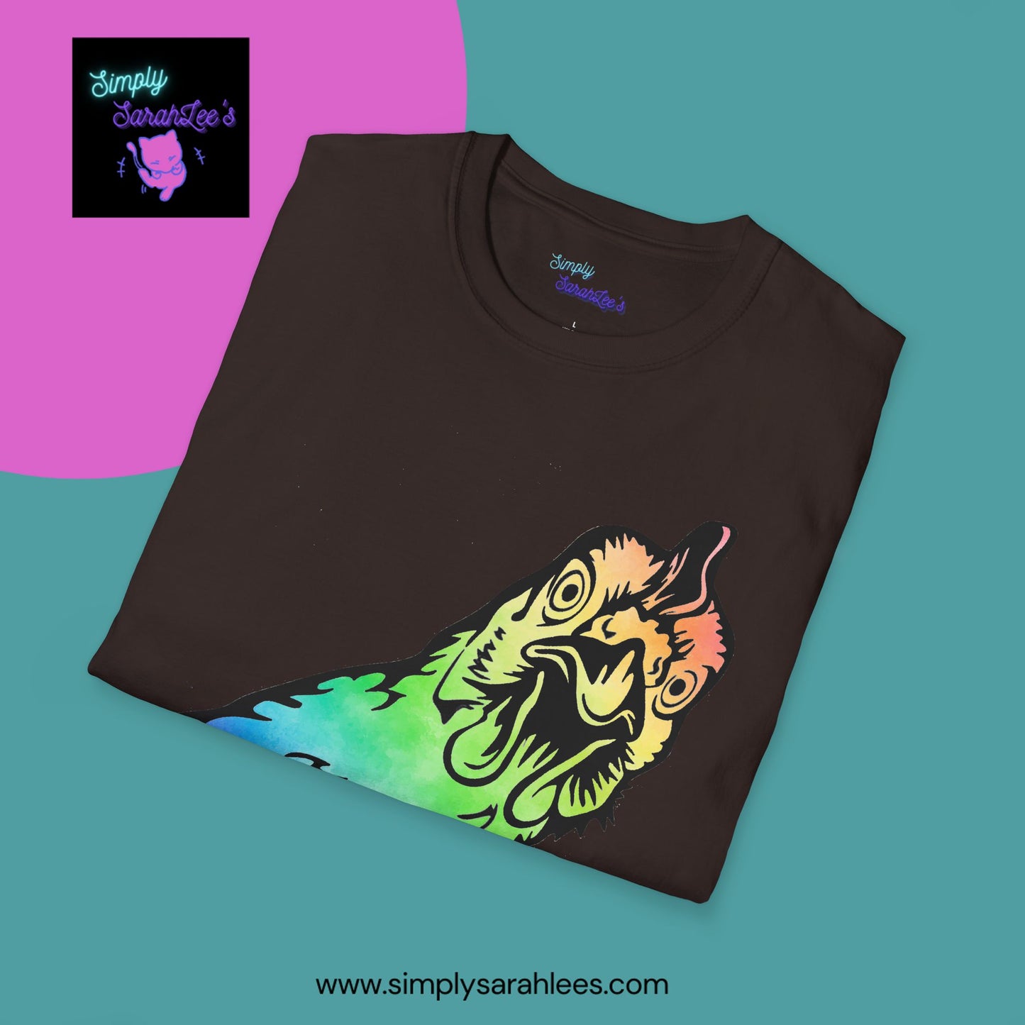 Rainbow Chicken Say What now? Unisex Softstyle T-Shirt for Teens and Adults