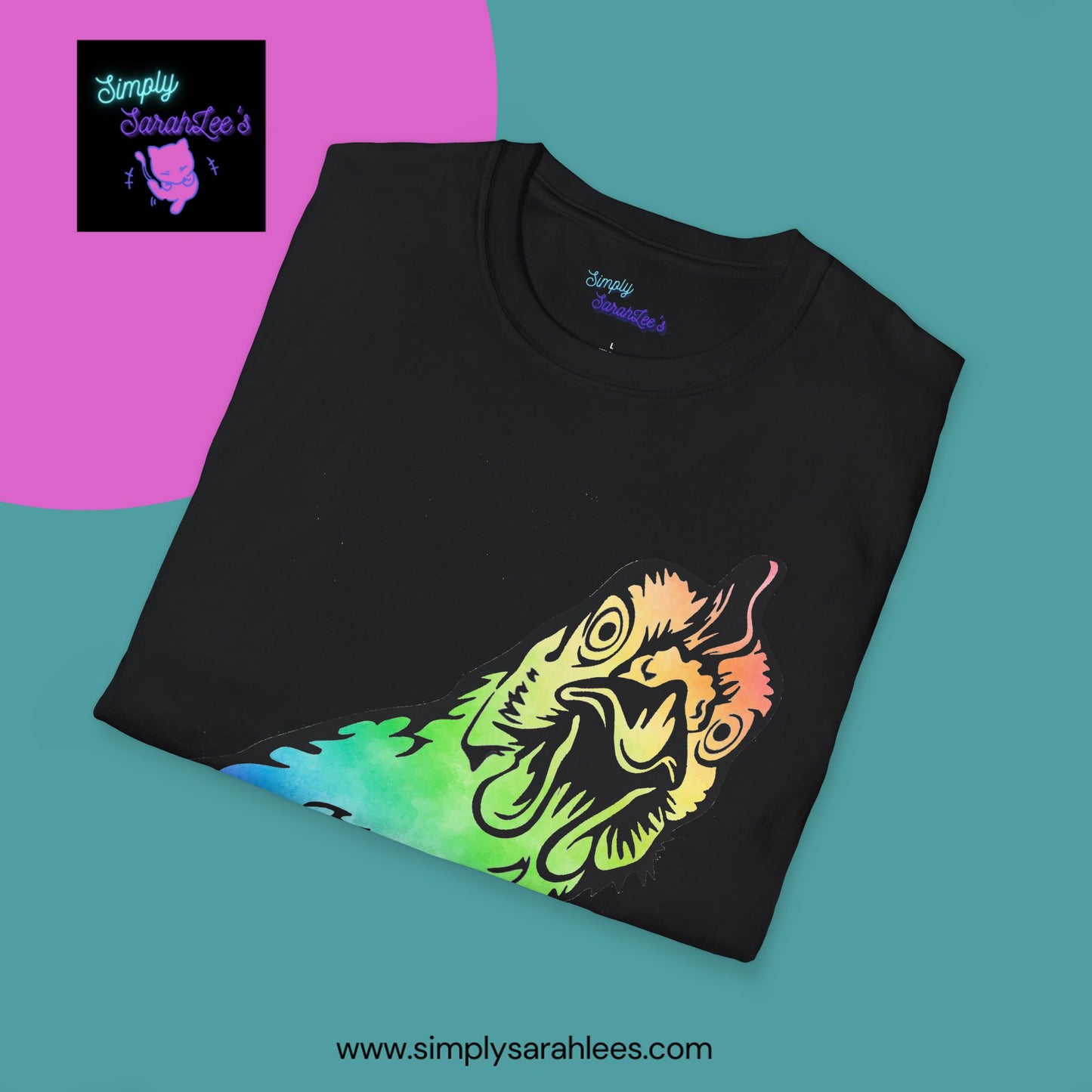 Rainbow Chicken Say What now? Unisex Softstyle T-Shirt for Teens and Adults