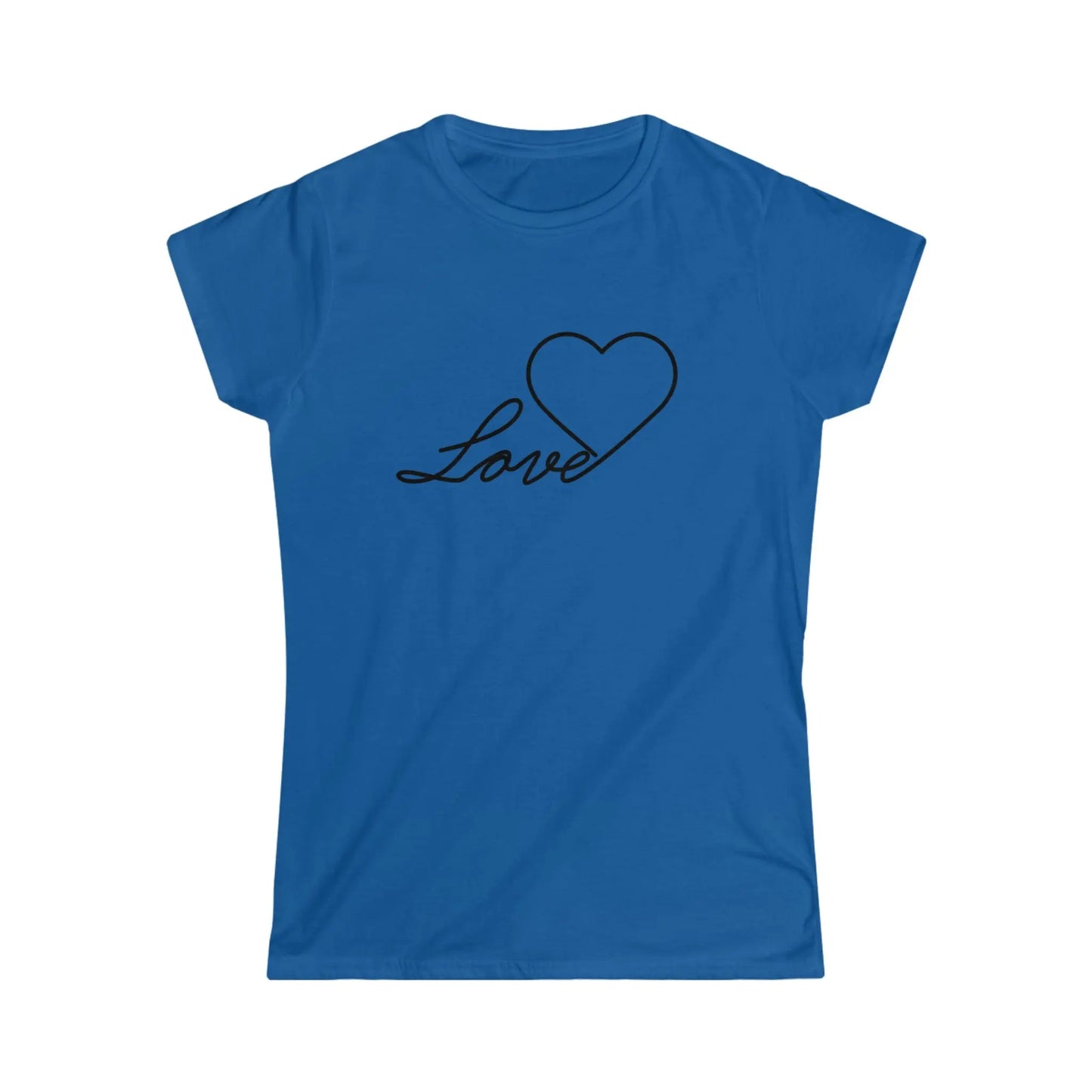 Black or White design Love Heart Gradiant shirt *Custom for Barbara MK* Women's Softstyle Tee