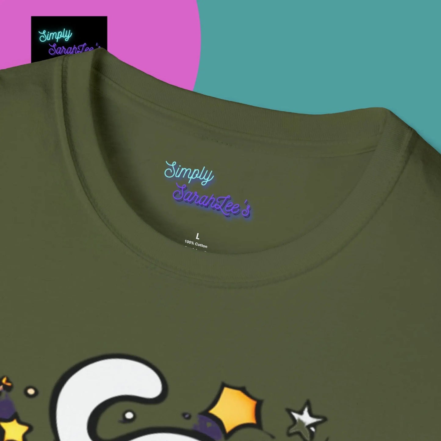 Cute, Ghostly "Boo" Unisex Softstyle T-Shirt for Teens and Adults