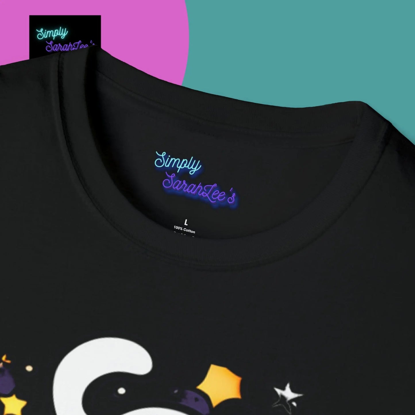 Cute, Ghostly "Boo" Unisex Softstyle T-Shirt for Teens and Adults