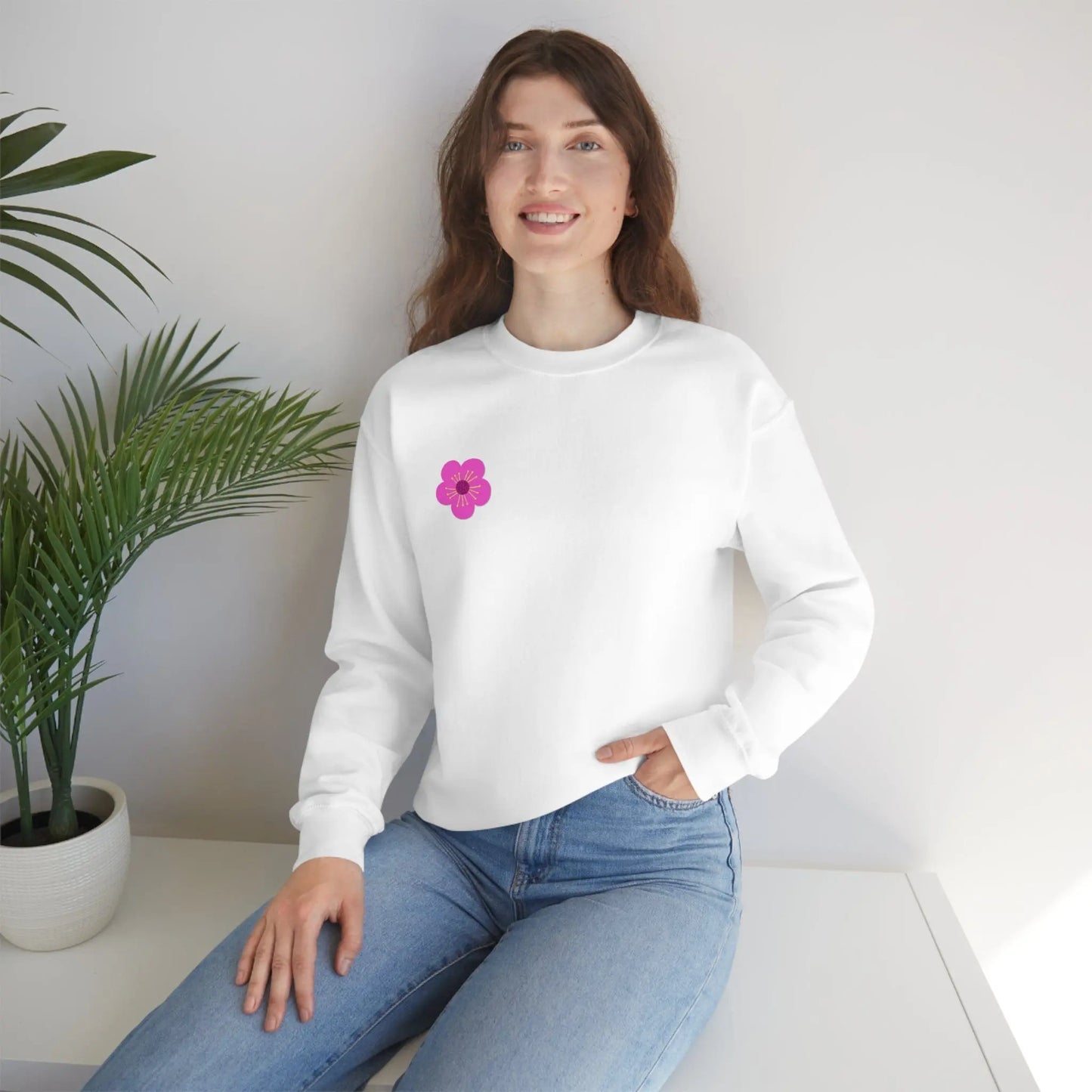 Do What Makes You Happy, Flowers, Unisex Heavy Blend™ Crewneck Sweatshirt