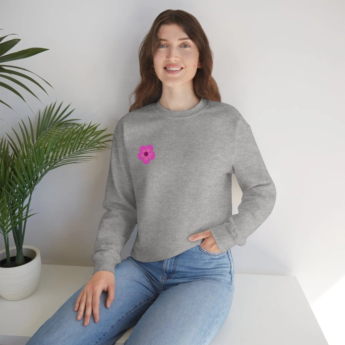 Do What Makes You Happy, Flowers, Unisex Heavy Blend™ Crewneck Sweatshirt
