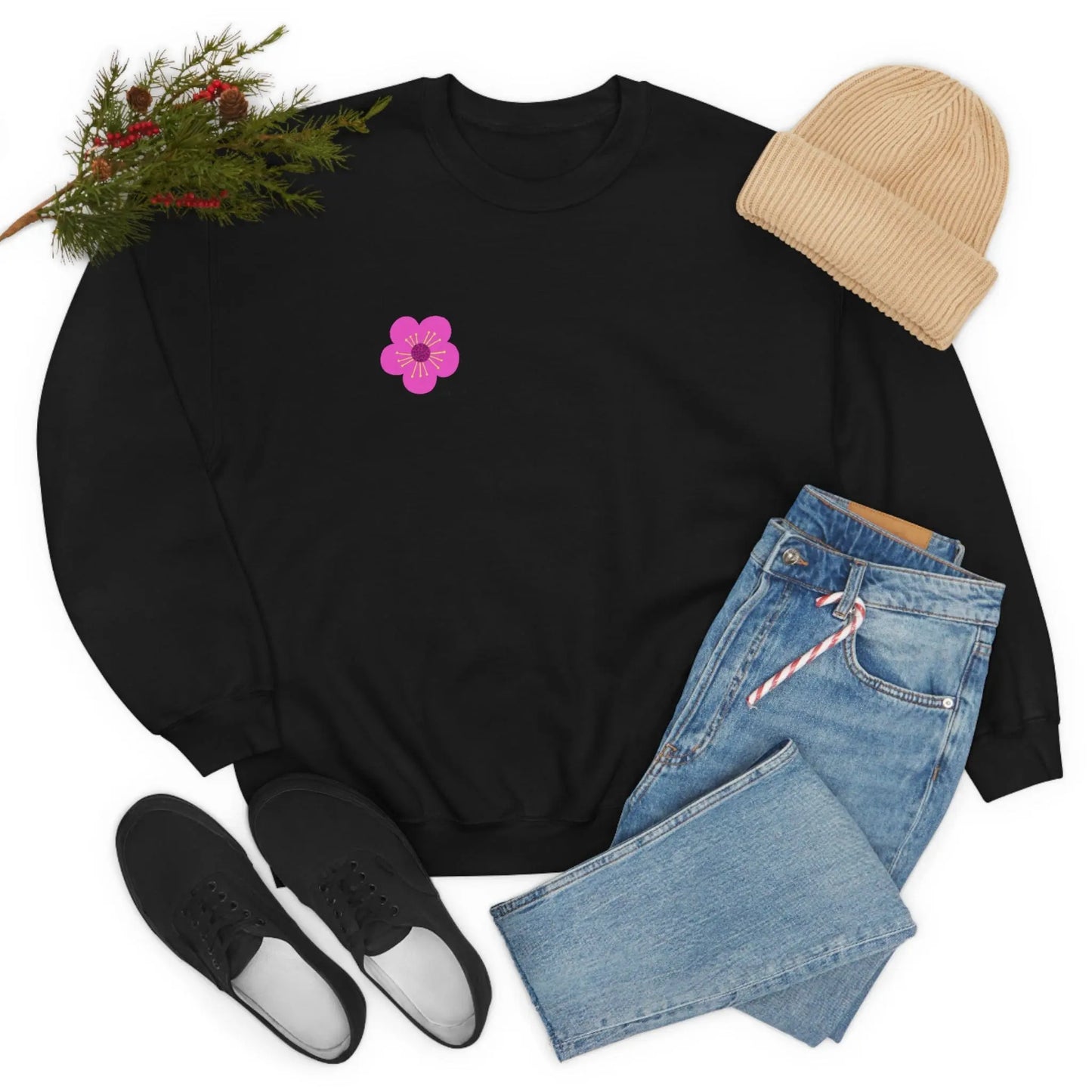 Do What Makes You Happy, Flowers, Unisex Heavy Blend™ Crewneck Sweatshirt