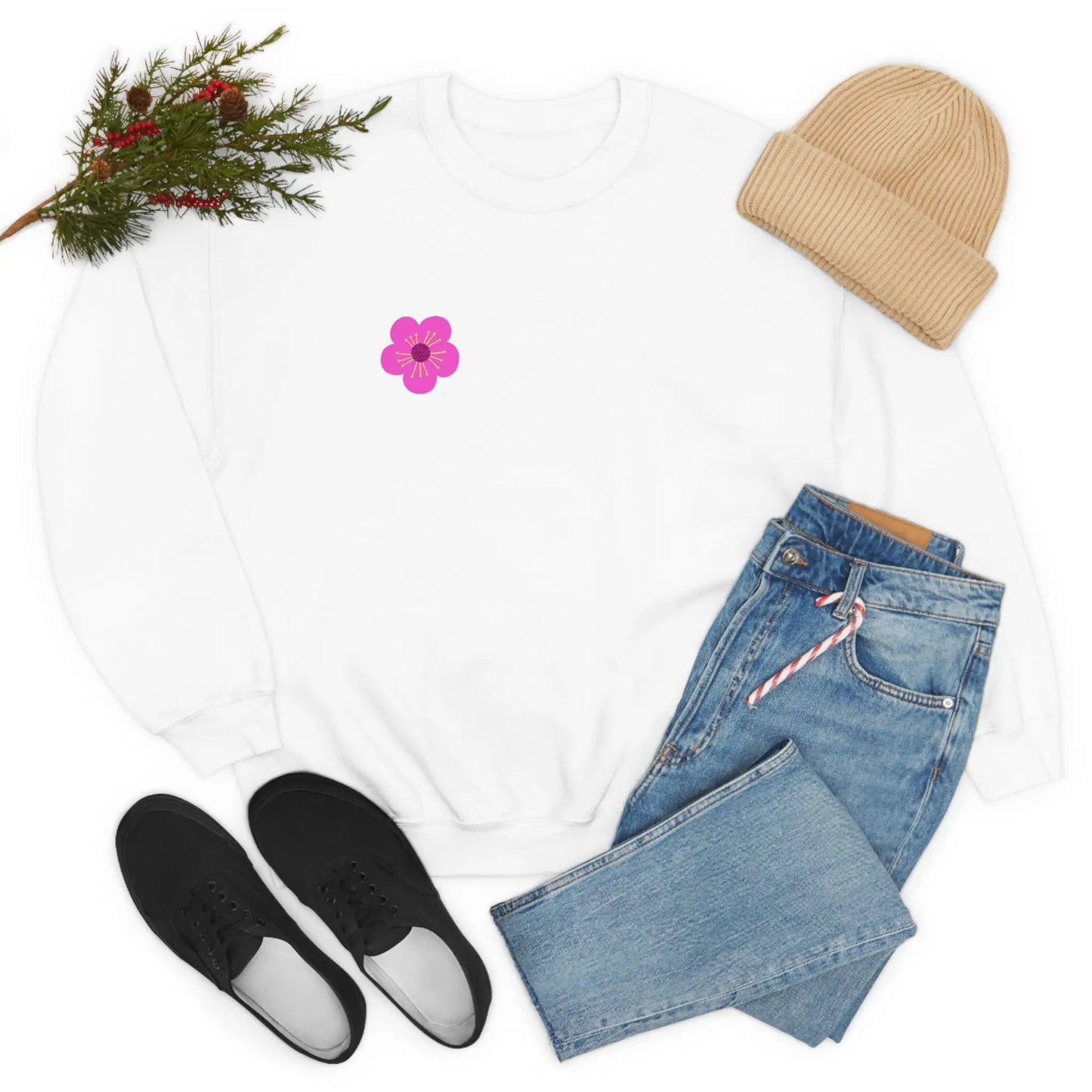 Do What Makes You Happy, Flowers, Unisex Heavy Blend™ Crewneck Sweatshirt
