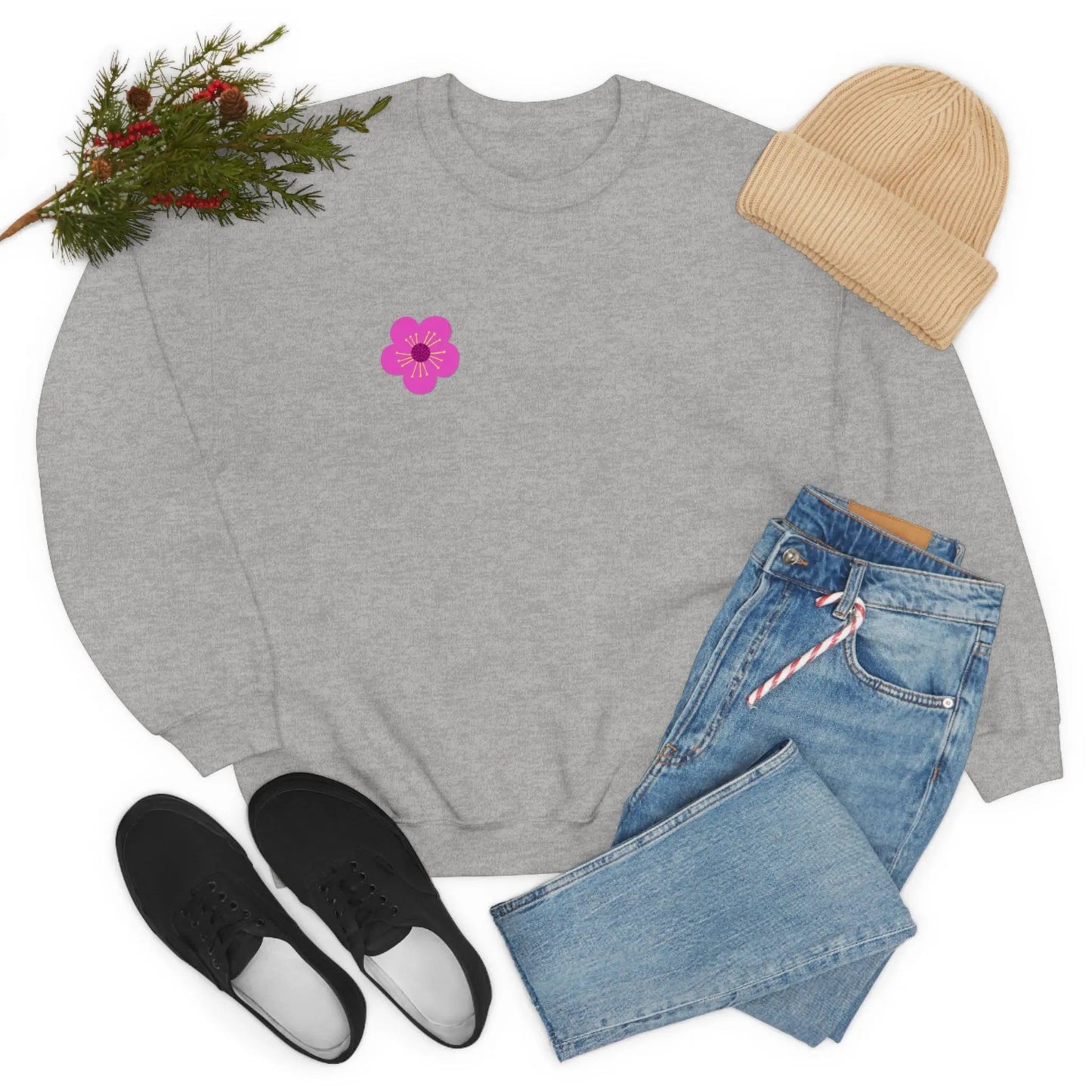 Do What Makes You Happy, Flowers, Unisex Heavy Blend™ Crewneck Sweatshirt