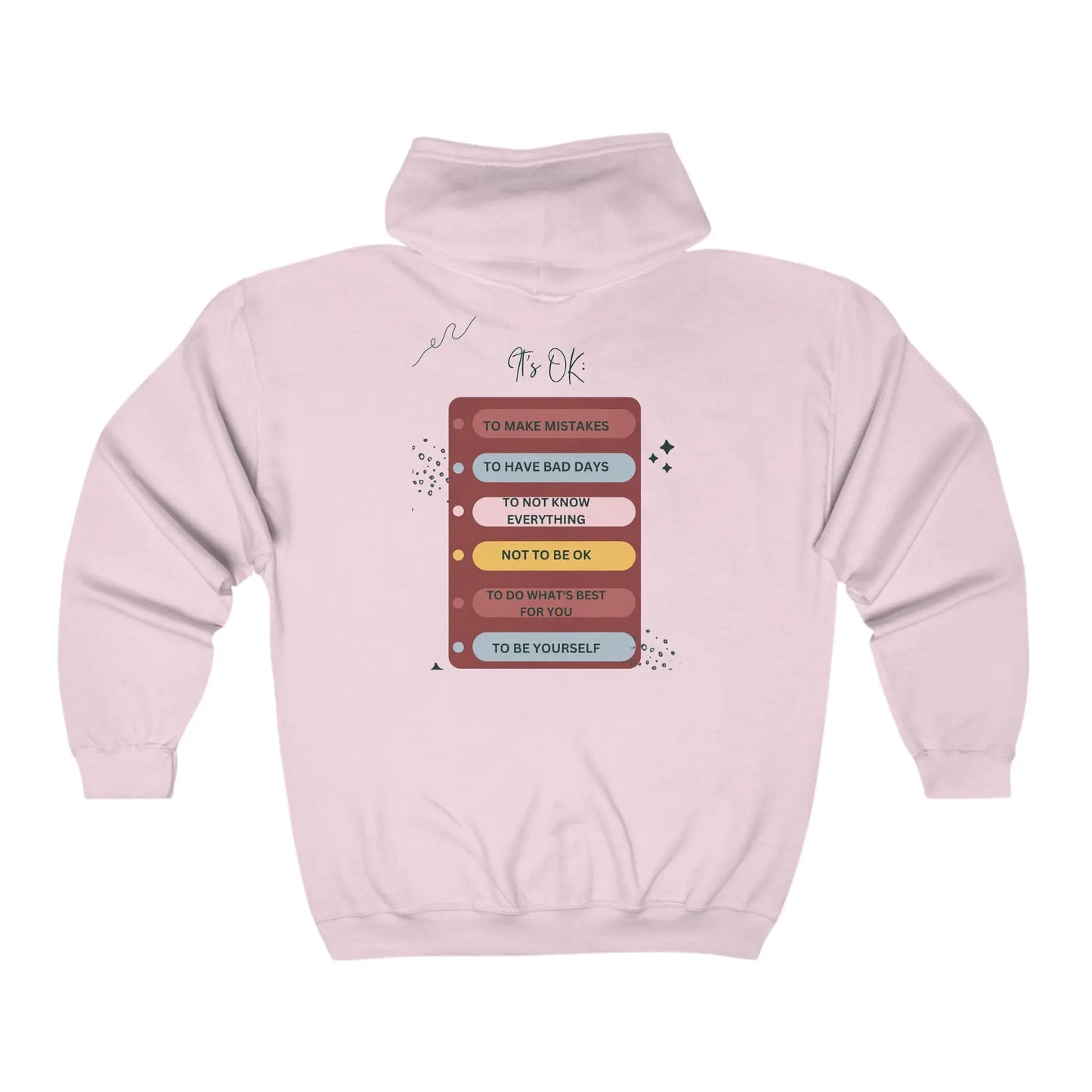 It's OK - inspirational talk - Unisex Heavy Blend™ Full Zip Hooded Sweatshirt