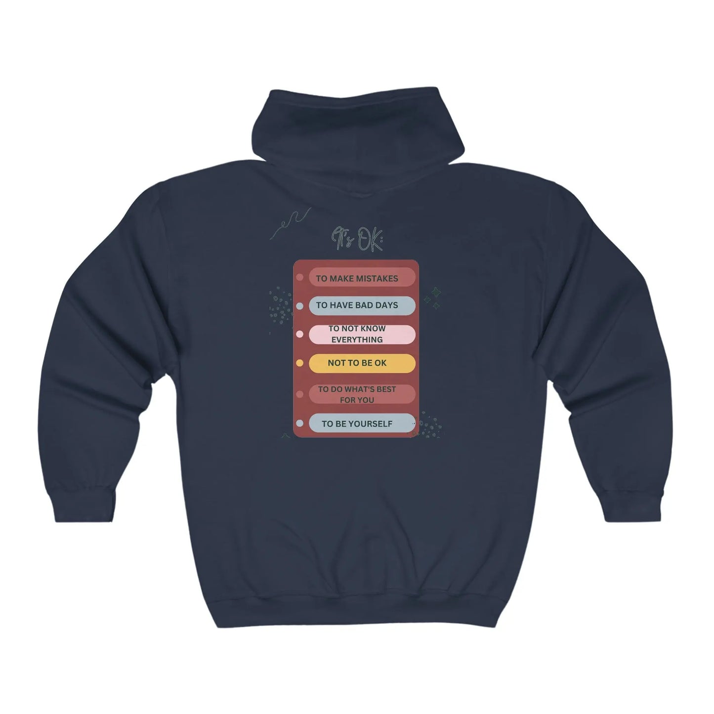 It's OK - inspirational talk - Unisex Heavy Blend™ Full Zip Hooded Sweatshirt