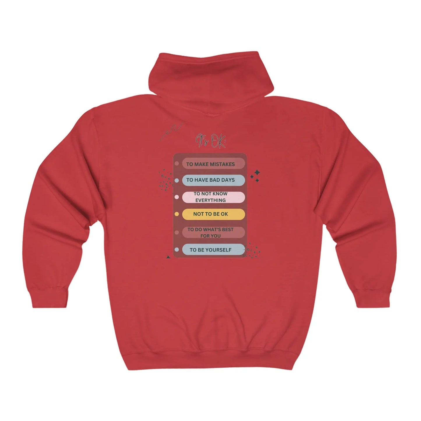 It's OK - inspirational talk - Unisex Heavy Blend™ Full Zip Hooded Sweatshirt