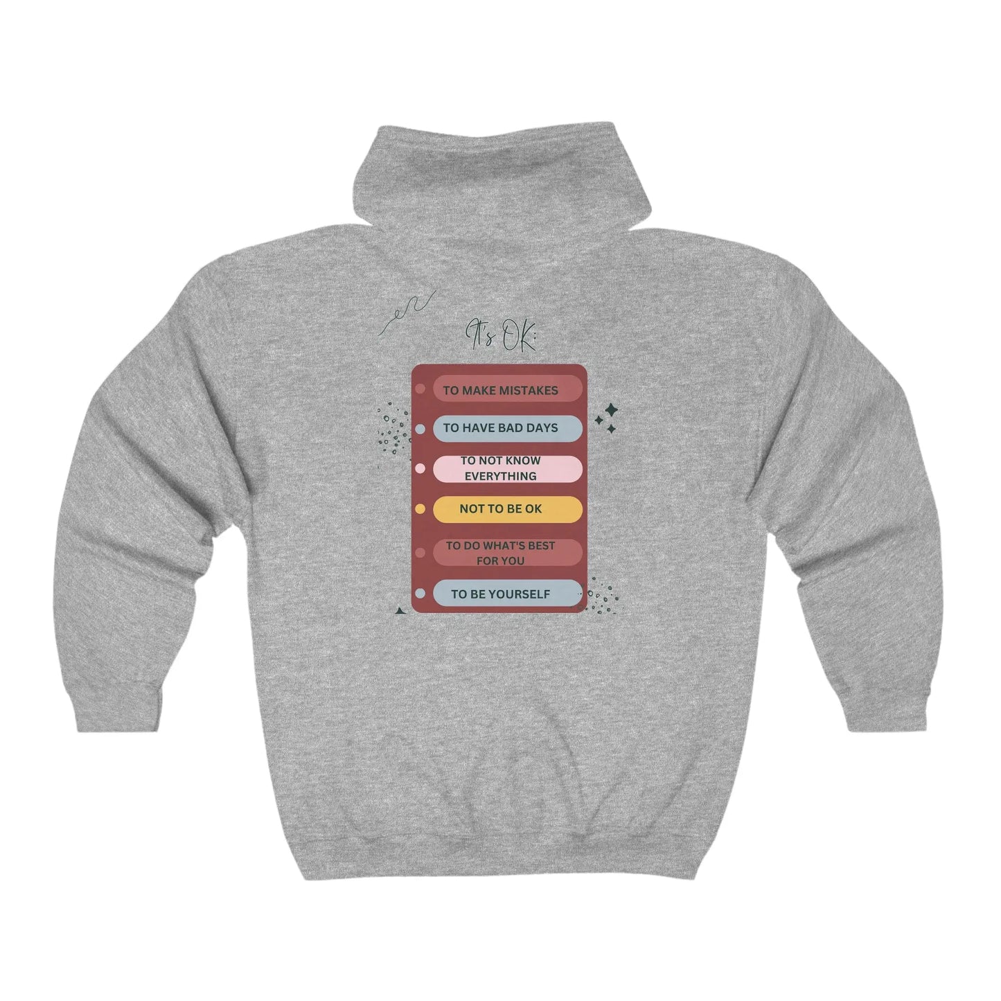 It's OK - inspirational talk - Unisex Heavy Blend™ Full Zip Hooded Sweatshirt