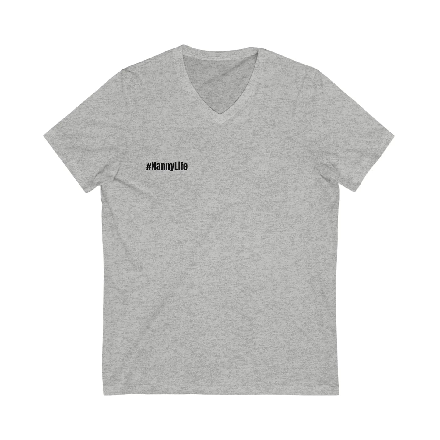 Nanny Life Front and Back Unisex Jersey Short Sleeve V-Neck Tee