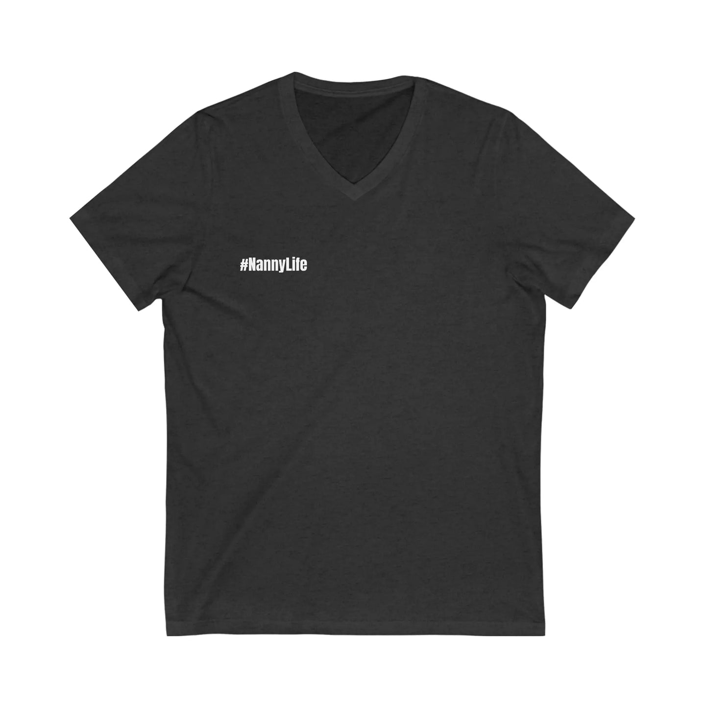 Nanny Life Front and Back Unisex Jersey Short Sleeve V-Neck Tee
