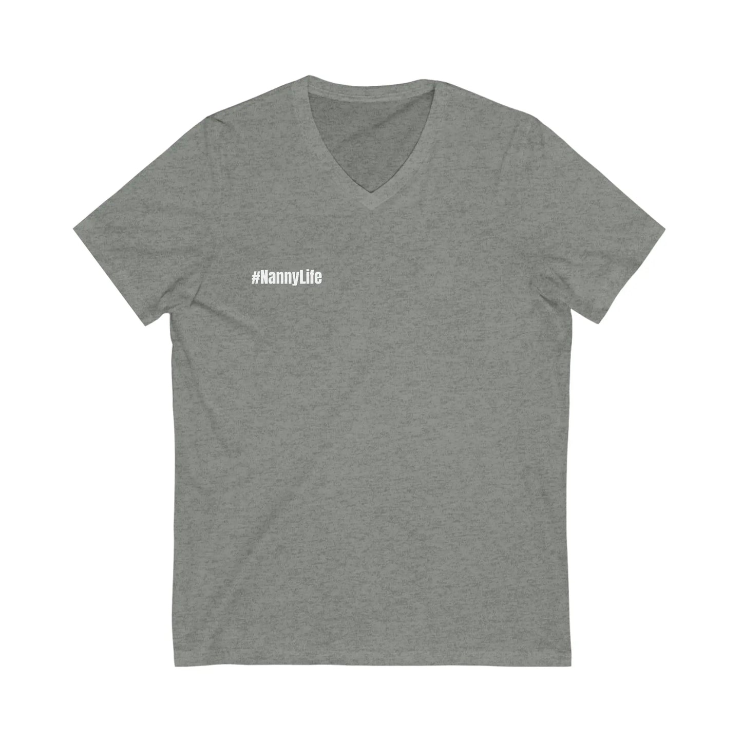 Nanny Life Front and Back Unisex Jersey Short Sleeve V-Neck Tee