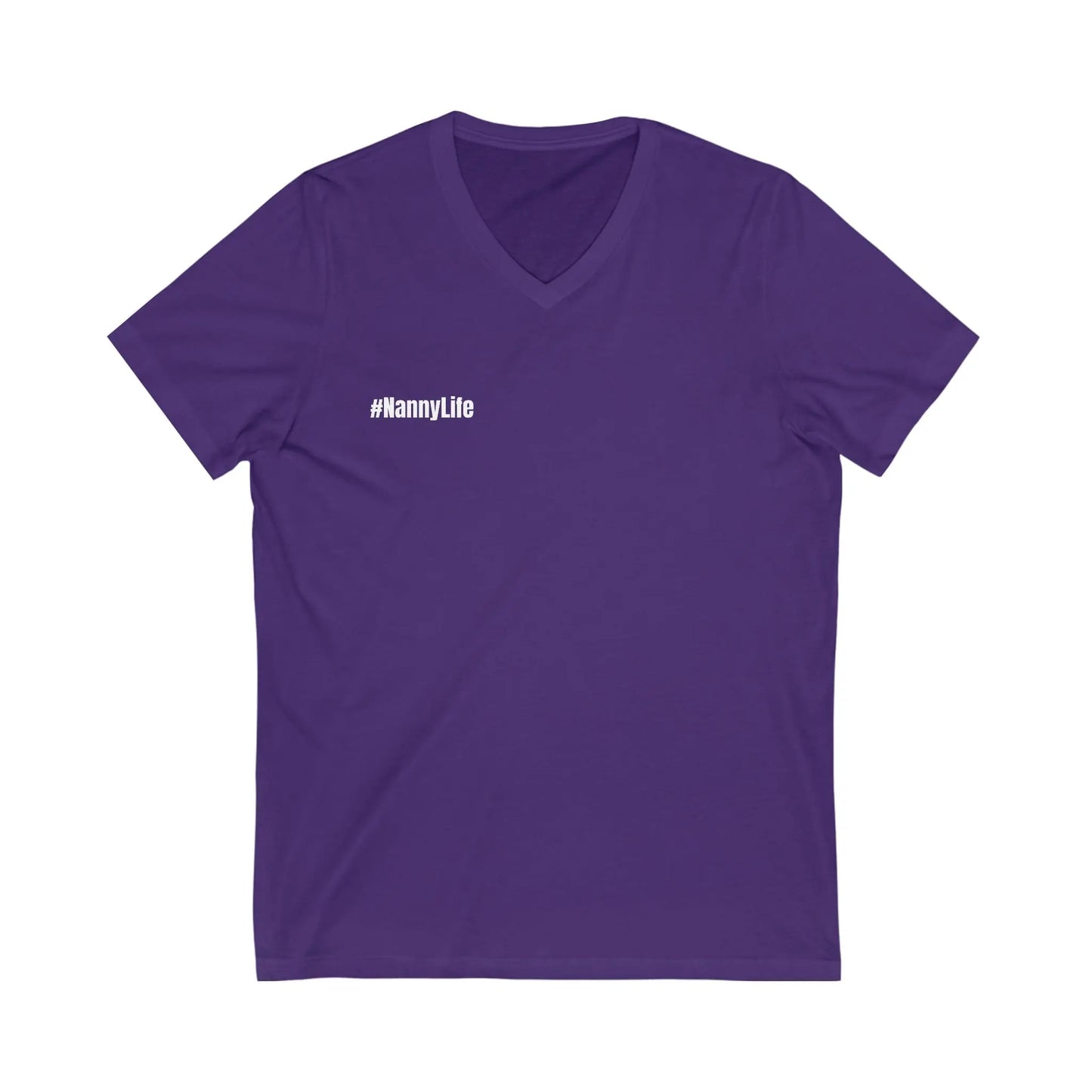 Nanny Life Front and Back Unisex Jersey Short Sleeve V-Neck Tee