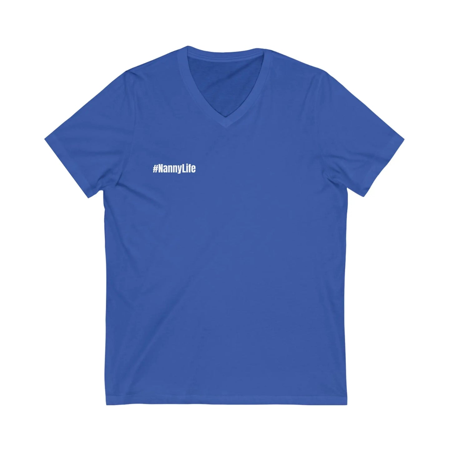 Nanny Life Front and Back Unisex Jersey Short Sleeve V-Neck Tee