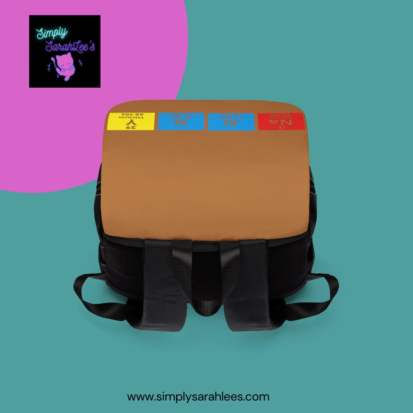 Scientific Periodic Table Elements Nanny Play on word Casual Shoulder Backpack