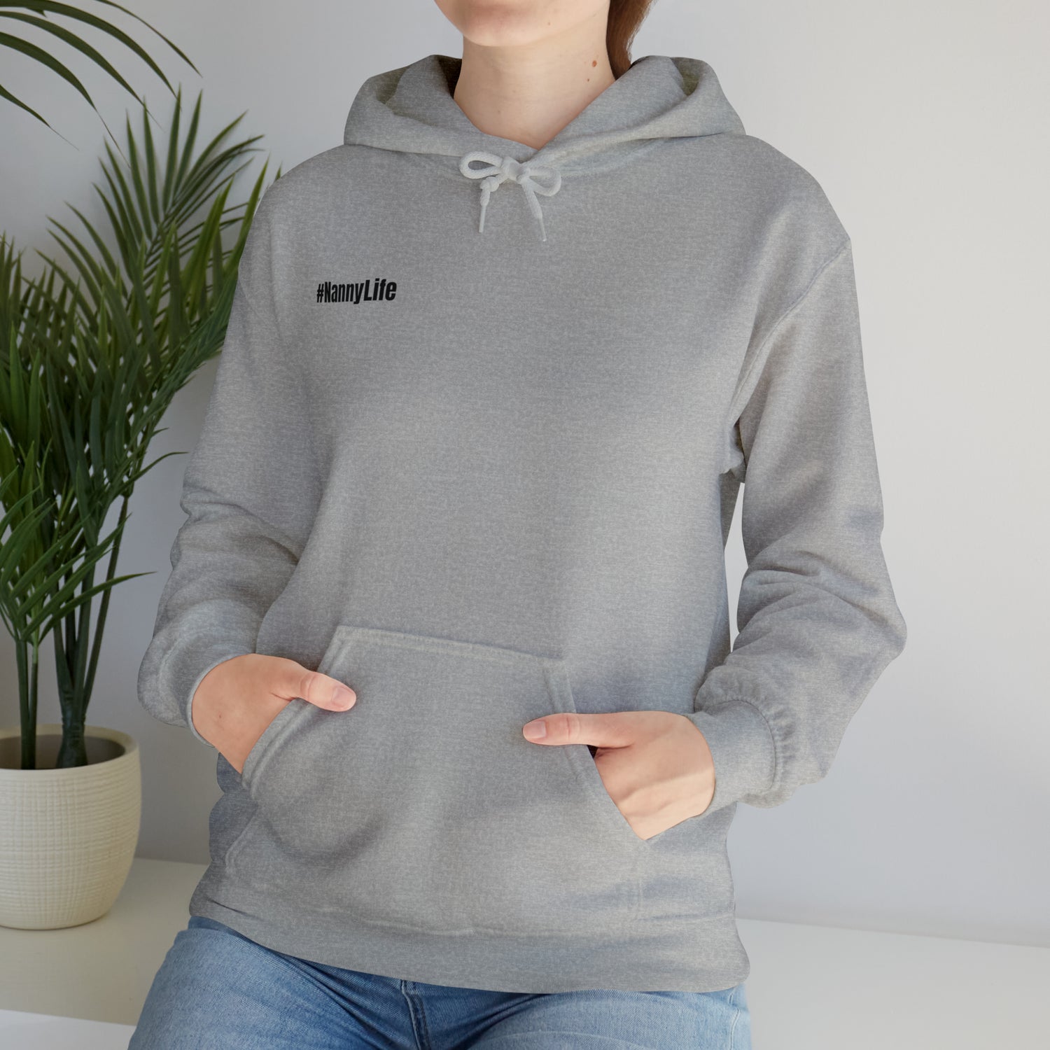 Nannying is a Super Power - Female - Unisex Heavy Blend Hooded Sweatshirt Printify