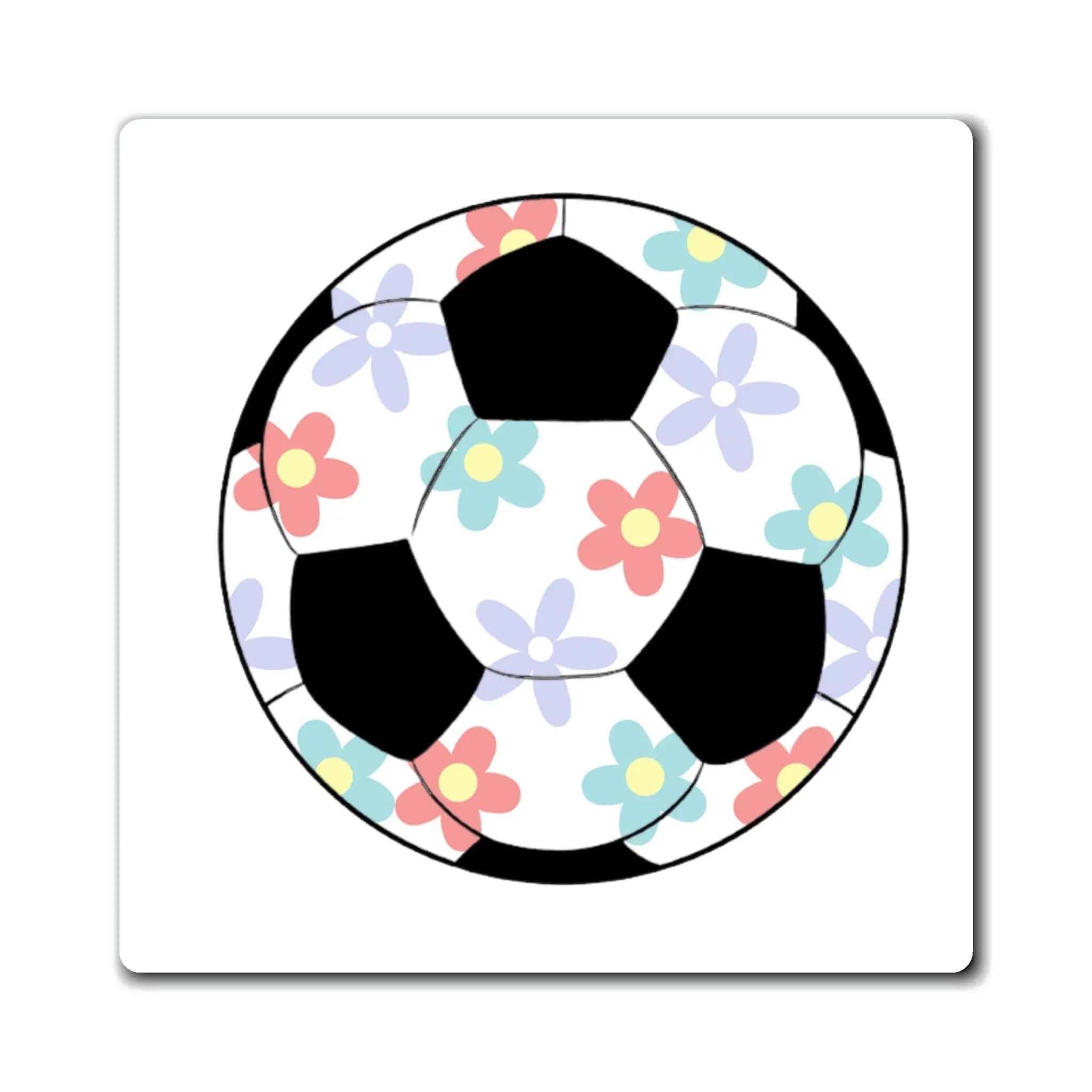 Cute Flower Soccerball Magnet - Simply Sarahlee's