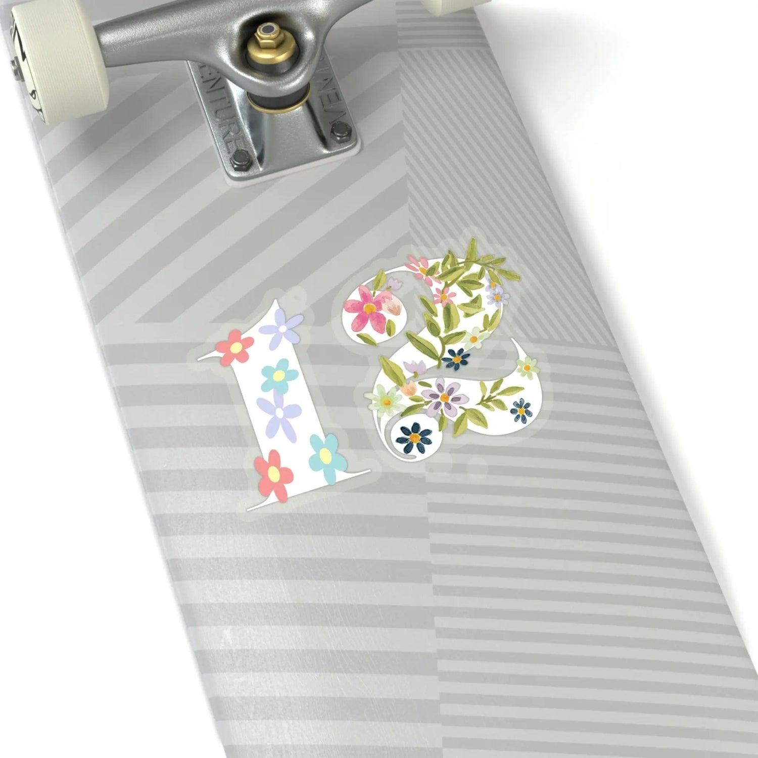 Flower girly 12 Cute Kiss-Cut Stickers 6" × 6" Transparent