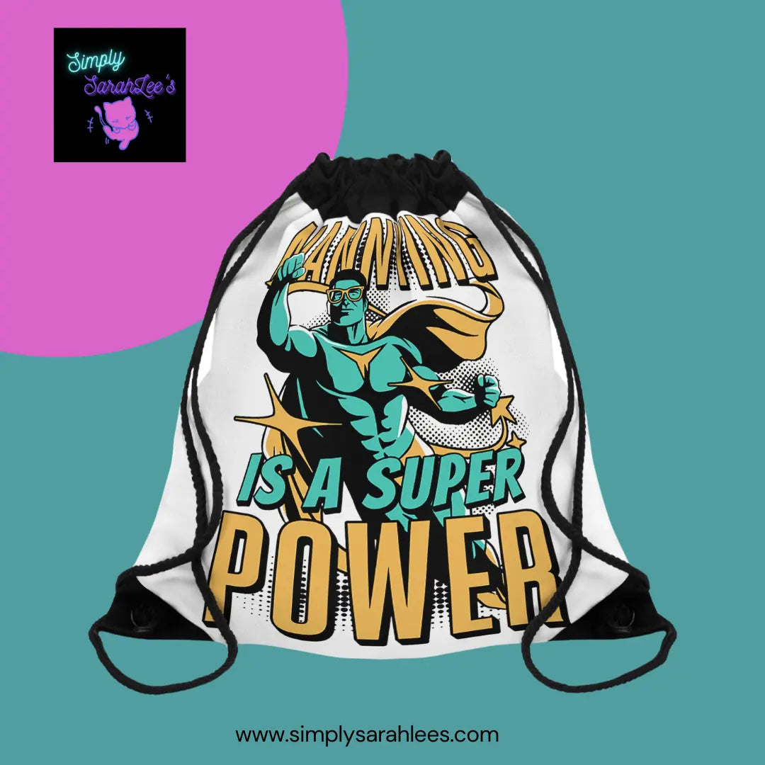 Nannying is a Super Power - Male - Drawstring Bag Printify